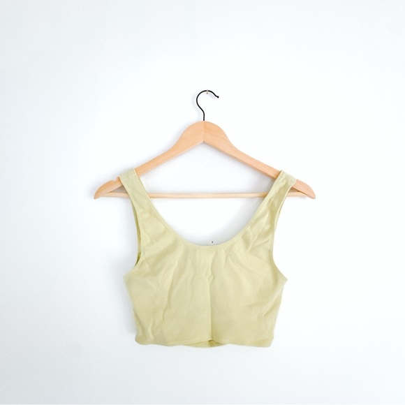 Aritzia Wilfred Free Shannon Cut Out Bra Top Butter Yellow - Size Small - Picture 2 of 5